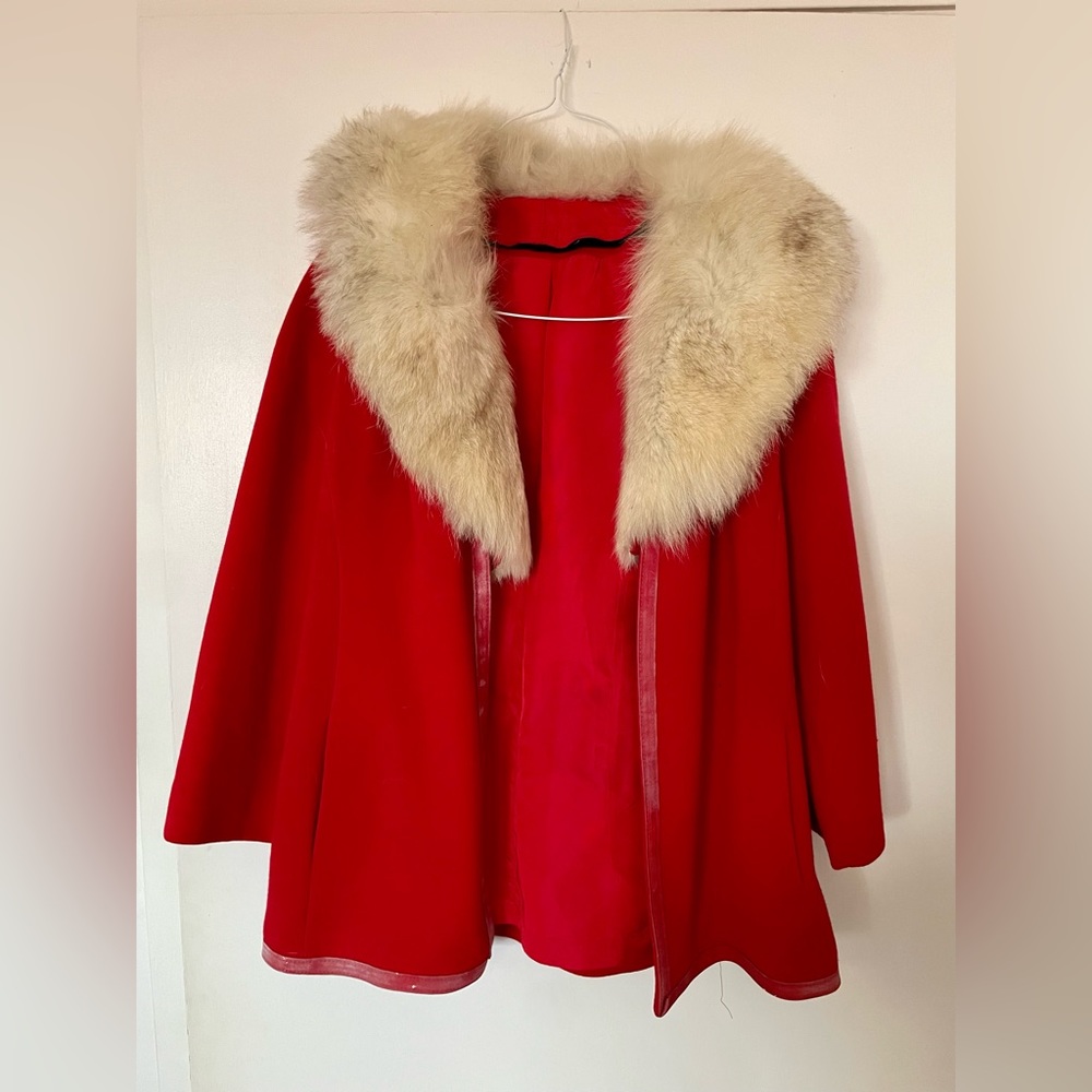 Vintage Wool and Fox Fur Jacket